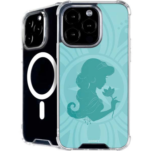 Disney Aladdin Princess Jasmine Silhouette Flower iPhone 16 Pro MagSafe Case