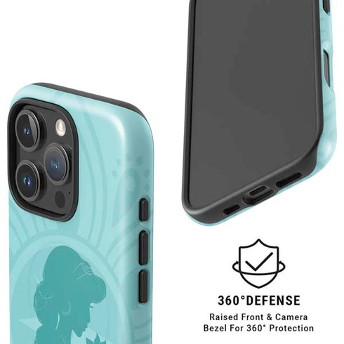 Disney Aladdin Princess Jasmine Silhouette Flower iPhone 16 Pro Magsafe Impact Case