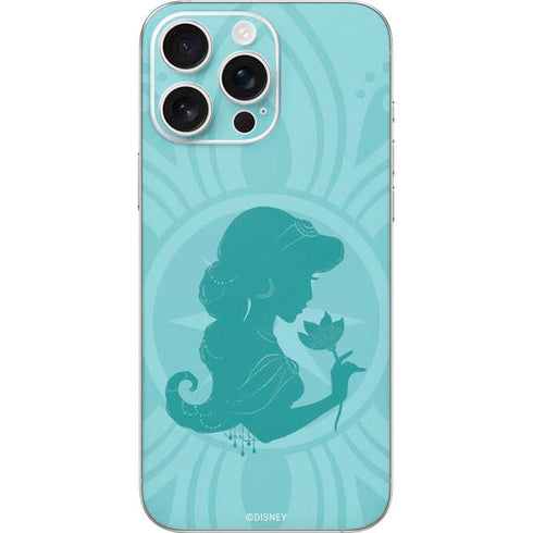 Disney Aladdin Princess Jasmine Silhouette Flower iPhone 16 Pro Max Skin