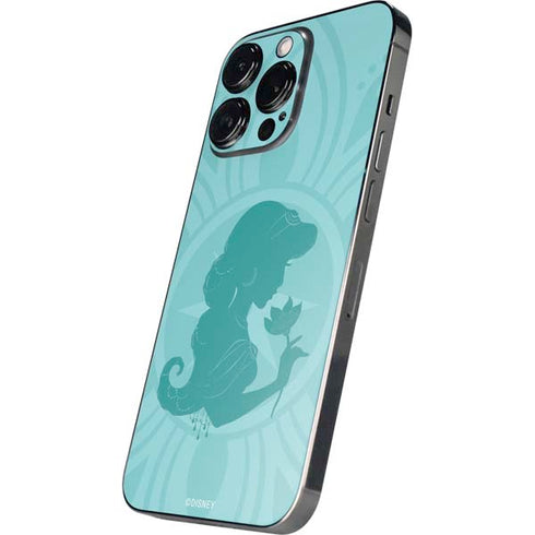 Disney Aladdin Princess Jasmine Silhouette Flower iPhone 16 Pro Skin