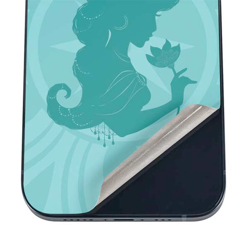 Disney Aladdin Princess Jasmine Silhouette Flower iPhone 16 Skin