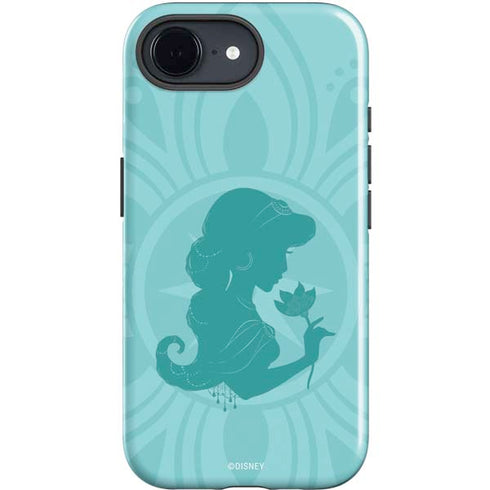 Disney Aladdin Princess Jasmine Silhouette Flower iPhone 16e Impact Case