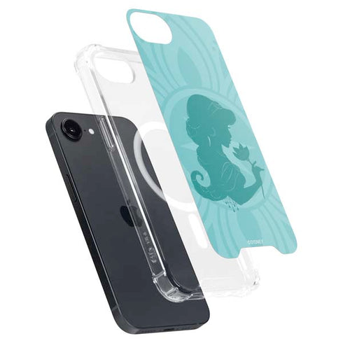 Disney Aladdin Princess Jasmine Silhouette Flower iPhone 16e MagSafe Case