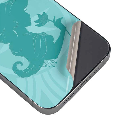 Disney Aladdin Princess Jasmine Silhouette Flower iPhone 16e Skin