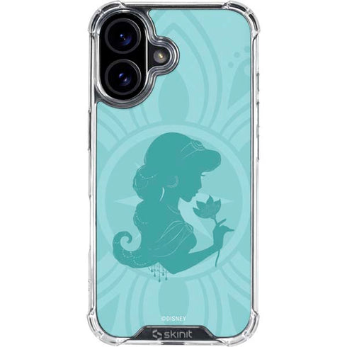 Disney Aladdin Princess Jasmine Silhouette Flower iPhone 17 Clear Case