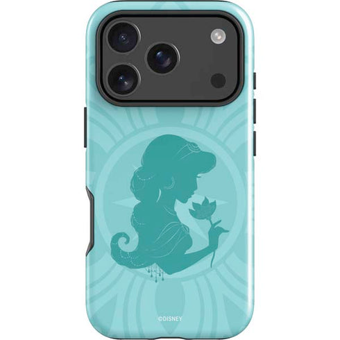 Disney Aladdin Princess Jasmine Silhouette Flower iPhone 18 Pro Impact Case