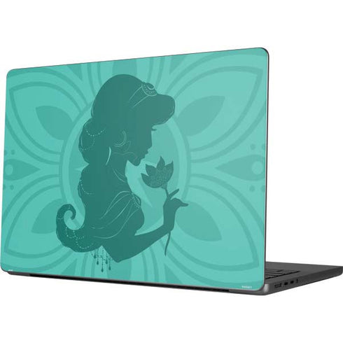 Disney Aladdin Princess Jasmine Silhouette Flower Apple MacBook Pro 14-inch Skin