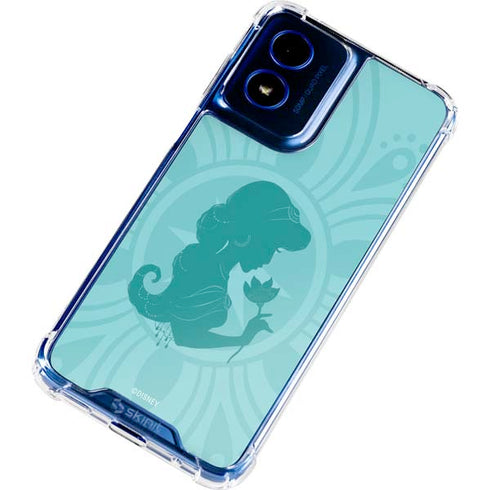 Disney Aladdin Princess Jasmine Silhouette Flower Moto G Play 4G (2024) Clear Case