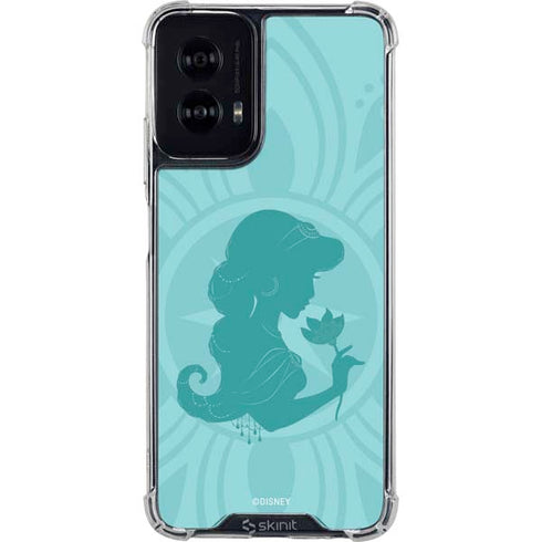 Disney Aladdin Princess Jasmine Silhouette Flower Moto G Power 5G (2024) Clear Case