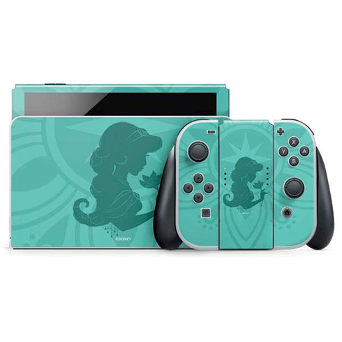 Disney Aladdin Princess Jasmine Silhouette Flower Nintendo Skins