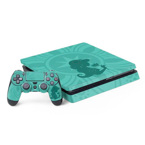Disney Aladdin Princess Jasmine Silhouette Flower PlayStation PS4 Skins