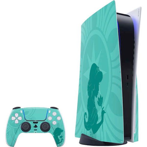 Disney Aladdin Princess Jasmine Silhouette Flower PlayStation PS5 Skins