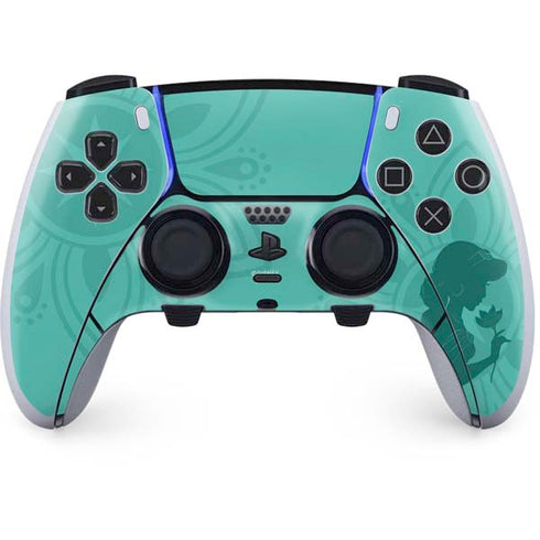 Disney Aladdin Princess Jasmine Silhouette Flower PS5 DualSense Edge Pro Controller Skin