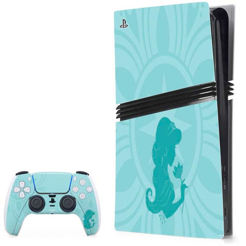 Disney Aladdin Princess Jasmine Silhouette Flower PlayStation PS5 Skins