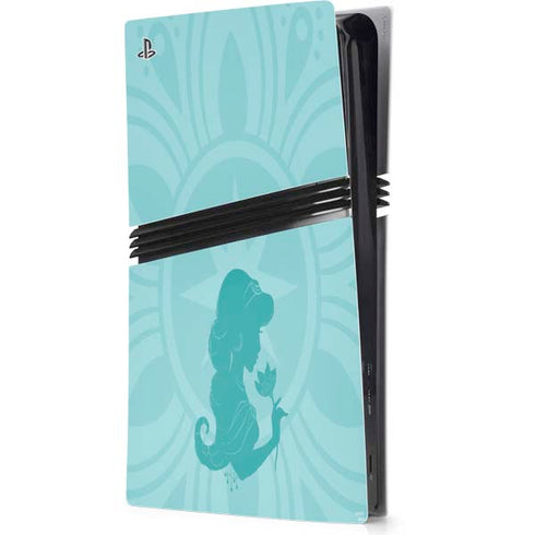 Disney Aladdin Princess Jasmine Silhouette Flower PS5 Pro Console Skin