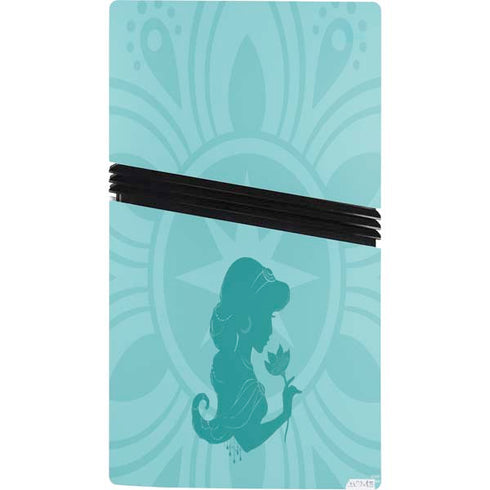 Disney Aladdin Princess Jasmine Silhouette Flower PS5 Pro Console Skin