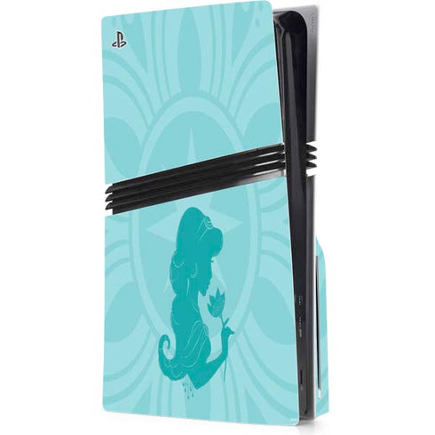 Disney Aladdin Princess Jasmine Silhouette Flower PS5 Pro Disk Console Skin