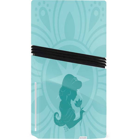 Disney Aladdin Princess Jasmine Silhouette Flower PS5 Pro Disk Console Skin