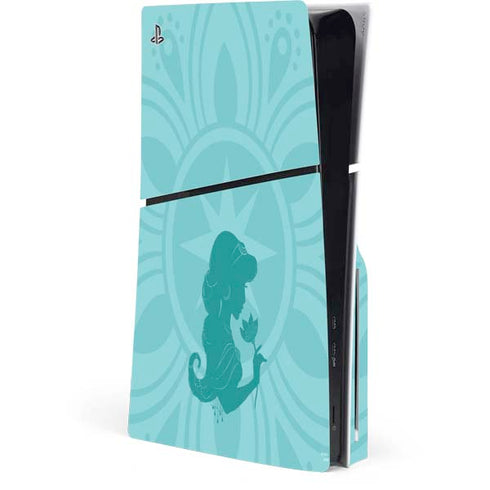 Disney Aladdin Princess Jasmine Silhouette Flower PlayStation PS5 Skins