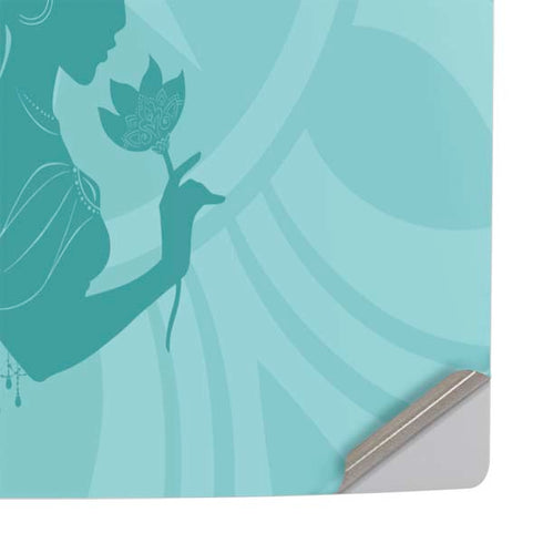 Disney Aladdin Princess Jasmine Silhouette Flower PS5 Slim Digital Edition Console Skin