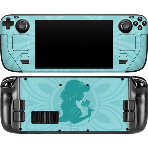 Disney Aladdin Princess Jasmine Silhouette Flower Steam Deck Handheld Gaming Computer OLED Skin