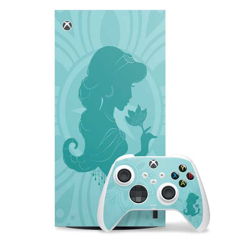 Disney Aladdin Princess Jasmine Silhouette Flower Xbox Series X Skins