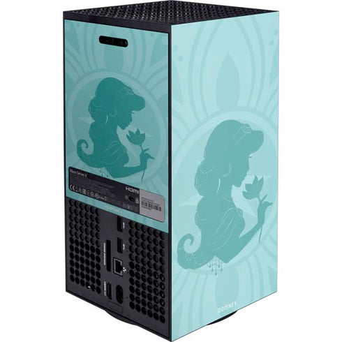 Disney Aladdin Princess Jasmine Silhouette Flower XBox Series X Digital Edition Console Skin