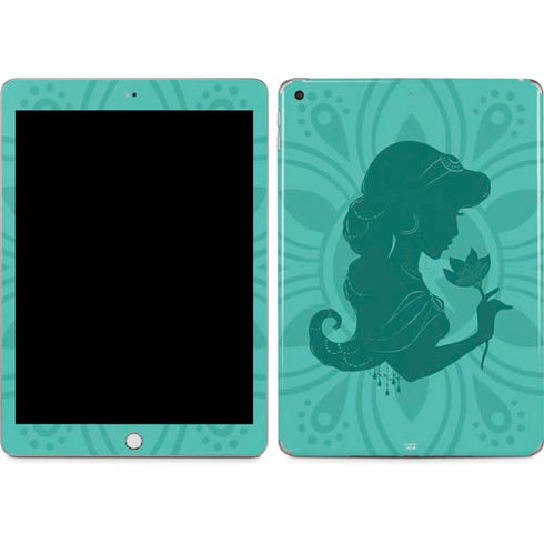 Disney Aladdin Princess Jasmine Silhouette Flower Apple iPad Skin