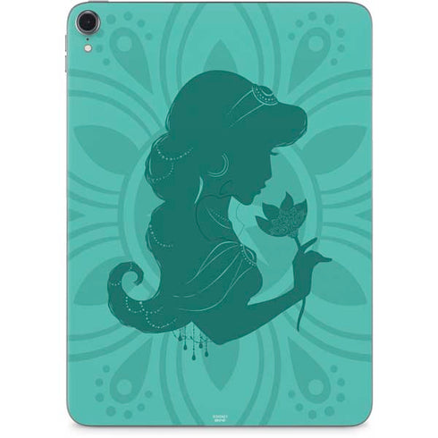 Disney Aladdin Princess Jasmine Silhouette Flower Apple iPad Pro Skin
