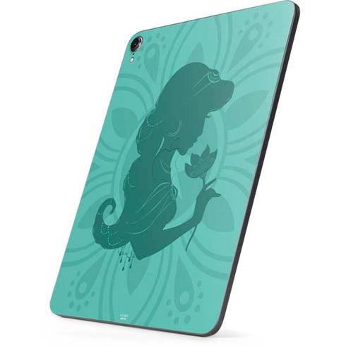 Disney Aladdin Princess Jasmine Silhouette Flower Apple iPad Pro Skin