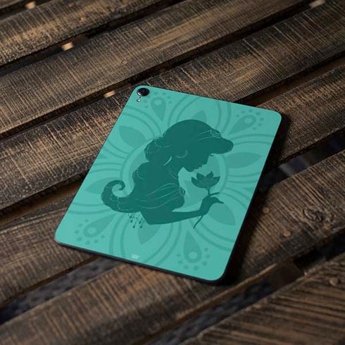 Disney Aladdin Princess Jasmine Silhouette Flower Apple iPad Pro Skin