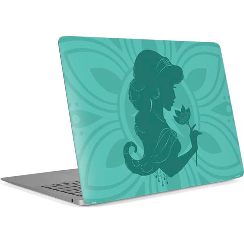 Disney Aladdin Princess Jasmine Silhouette Flower Apple MacBook Air Skin