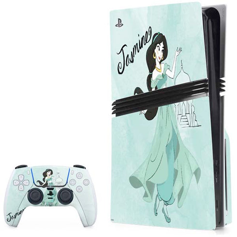 Disney Princess Jasmine PS5 Pro Disk Bundle Skin