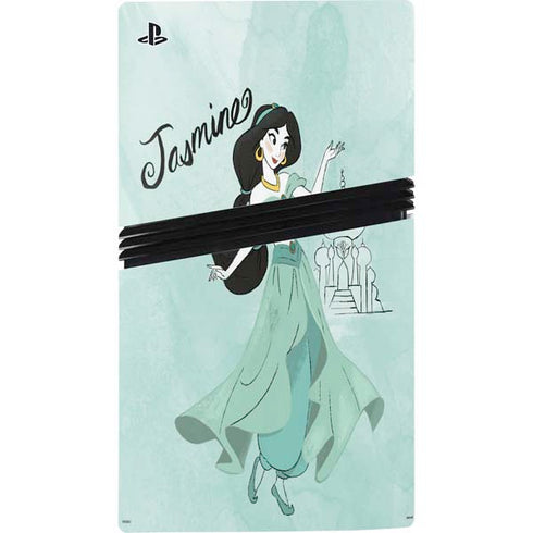 Disney Princess Jasmine PS5 Pro Disk Console Skin