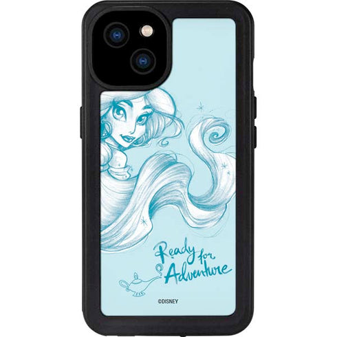 Disney Princess Jasmine Ready for Adventure Art iPhone 15 Plus Waterproof Case