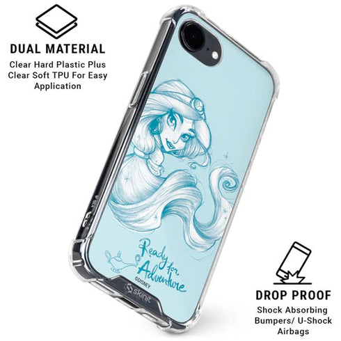 Disney Princess Jasmine Ready for Adventure Art iPhone 16e Clear Case