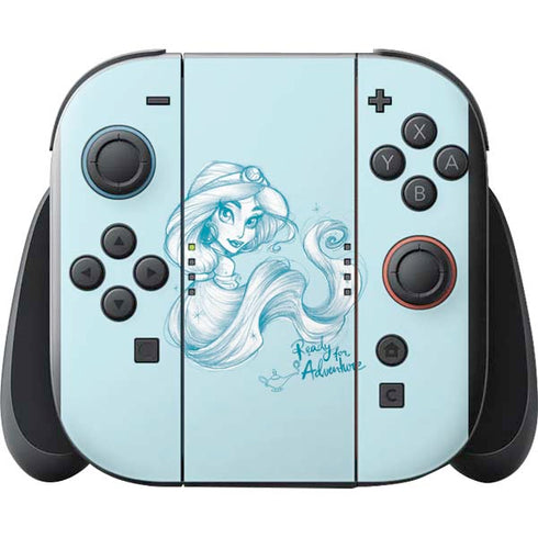 Disney Princess Jasmine Ready for Adventure Art Nintendo Switch 2 (2025) with Joy-Con Skin