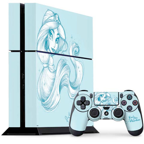 Disney Princess Jasmine Ready for Adventure Art PS4 Console and Controller Bundle Skin