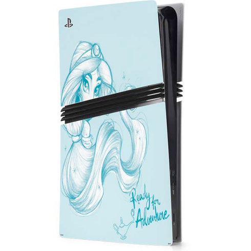 Disney Princess Jasmine Ready for Adventure Art PS5 Pro Console Skin