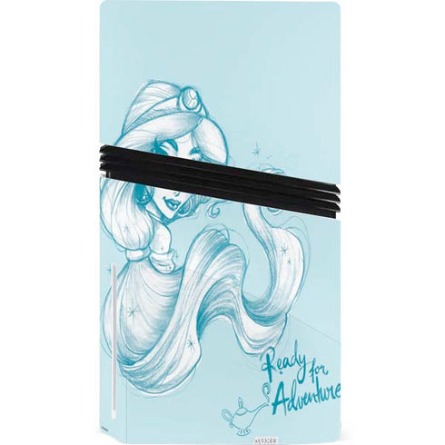Disney Princess Jasmine Ready for Adventure Art PS5 Pro Disk Console Skin