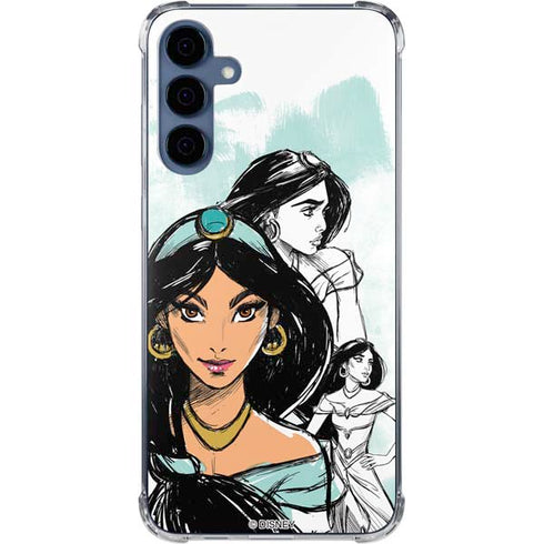 Disney Princess Jasmine Sketch Galaxy A35 5G Clear Case