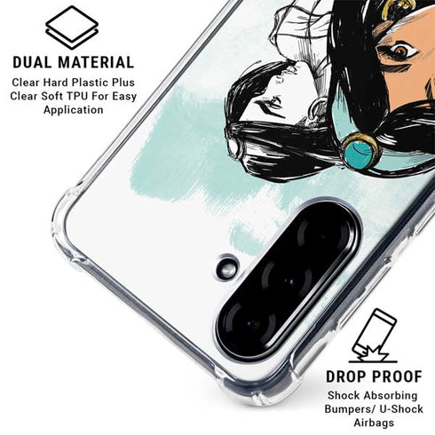 Disney Princess Jasmine Sketch Galaxy A36 5G Clear Case