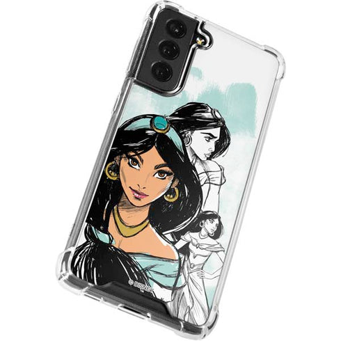 Disney Princess Jasmine Sketch Galaxy S22 Plus Clear Case