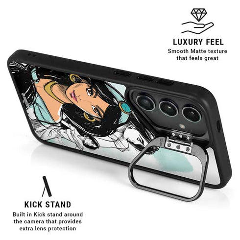 Disney Princess Jasmine Sketch Galaxy S24 FE Kickstand Case