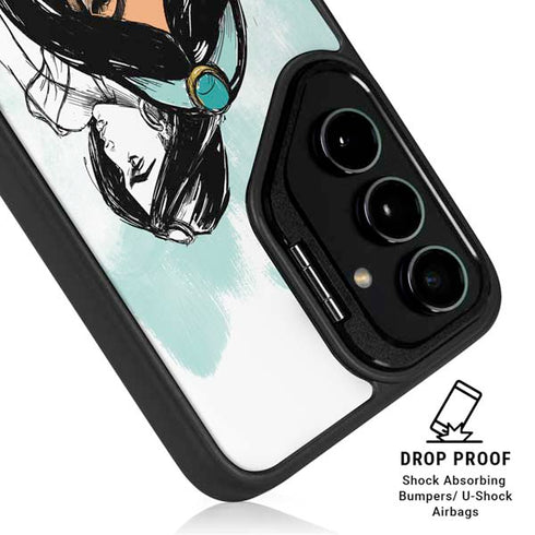 Disney Princess Jasmine Sketch Galaxy S25 Plus Kickstand Case