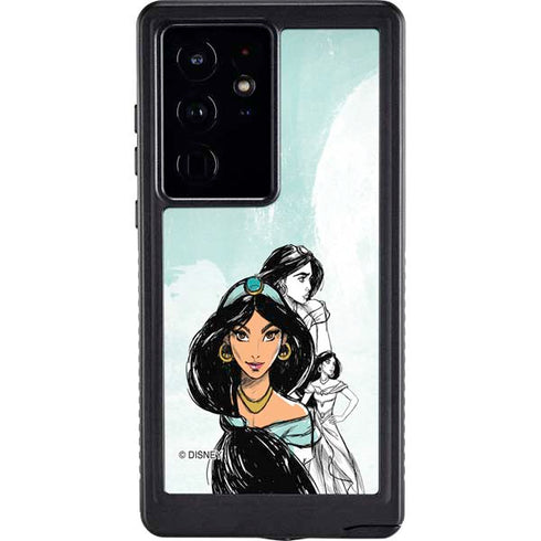 Disney Princess Jasmine Sketch Galaxy S24 Ultra Waterproof Case