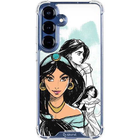 Disney Princess Jasmine Sketch Galaxy S25 FE Clear Case