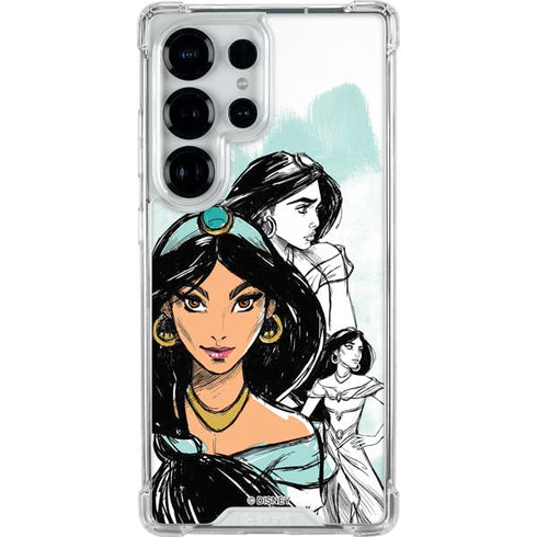 Disney Princess Jasmine Sketch Galaxy S25 Ultra Clear Case