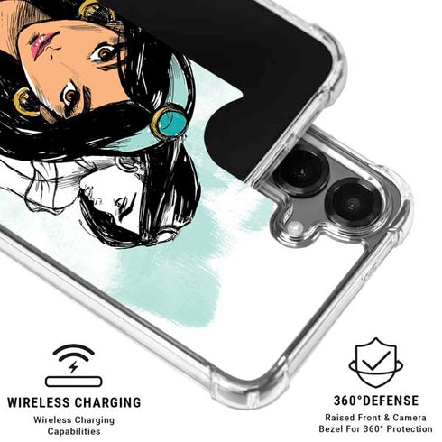 Disney Princess Jasmine Sketch Galaxy S26 Plus Clear Case