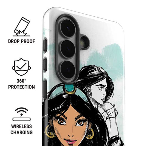 Disney Princess Jasmine Sketch Galaxy S26 Plus Impact Case